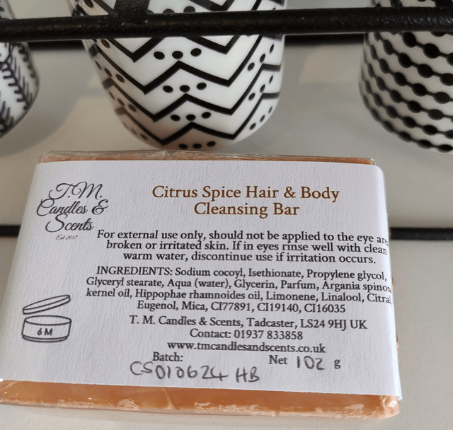 Citrus Spice Hair & Body cleansing bar